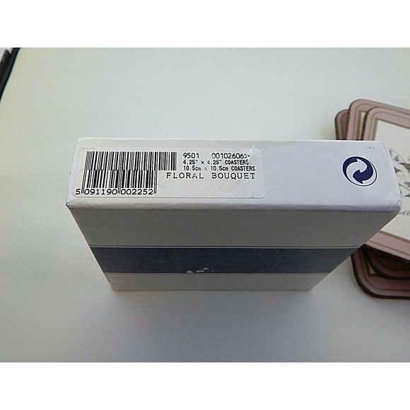 Pimpernel Floral Bouquet Coasters with Cork Backs Set of 6 - Picture 10 of 10